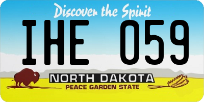 ND license plate IHE059