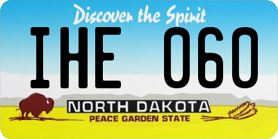 ND license plate IHE060