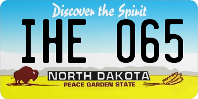 ND license plate IHE065