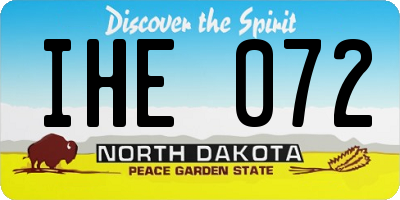 ND license plate IHE072