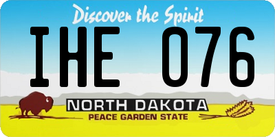 ND license plate IHE076