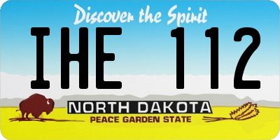 ND license plate IHE112