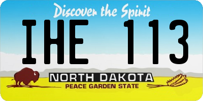 ND license plate IHE113