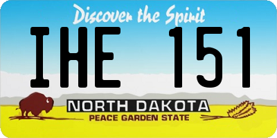ND license plate IHE151