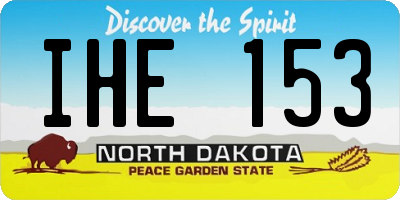 ND license plate IHE153