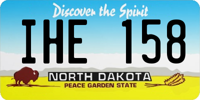 ND license plate IHE158