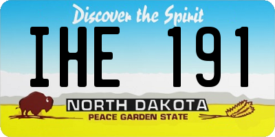 ND license plate IHE191