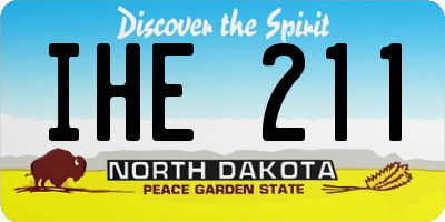 ND license plate IHE211