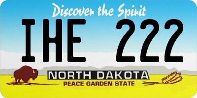 ND license plate IHE222