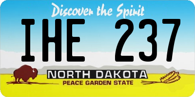 ND license plate IHE237