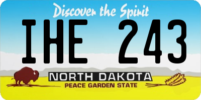 ND license plate IHE243