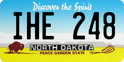 ND license plate IHE248