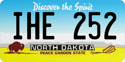 ND license plate IHE252