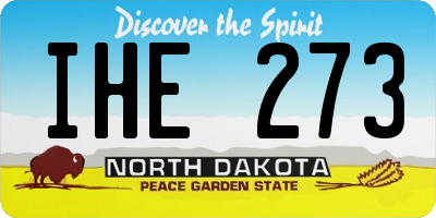 ND license plate IHE273