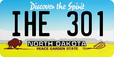 ND license plate IHE301