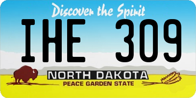 ND license plate IHE309