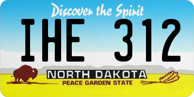 ND license plate IHE312