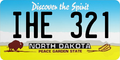 ND license plate IHE321