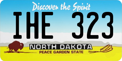 ND license plate IHE323