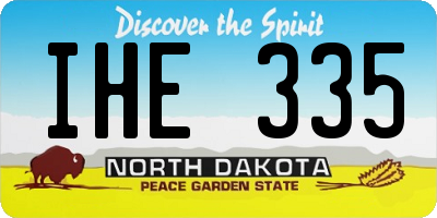 ND license plate IHE335