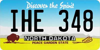 ND license plate IHE348