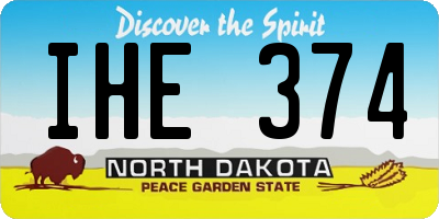 ND license plate IHE374