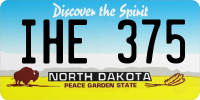 ND license plate IHE375