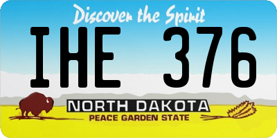 ND license plate IHE376