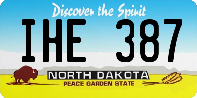 ND license plate IHE387