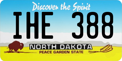 ND license plate IHE388