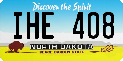 ND license plate IHE408