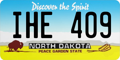 ND license plate IHE409
