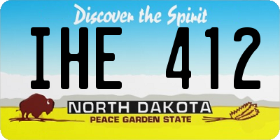 ND license plate IHE412