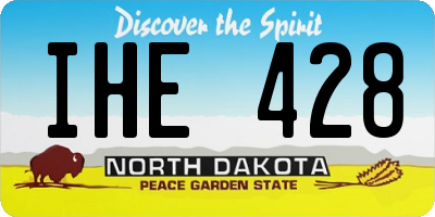 ND license plate IHE428
