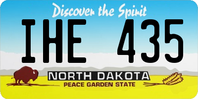 ND license plate IHE435