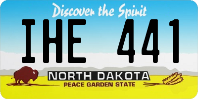 ND license plate IHE441