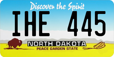 ND license plate IHE445