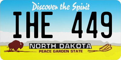 ND license plate IHE449