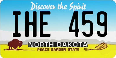 ND license plate IHE459