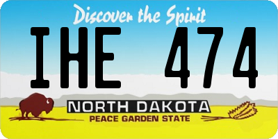 ND license plate IHE474