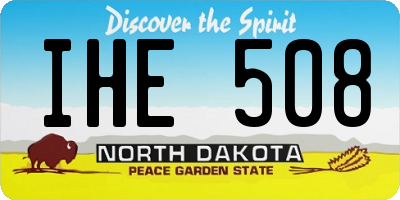 ND license plate IHE508