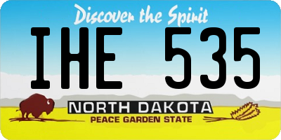 ND license plate IHE535