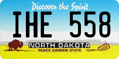 ND license plate IHE558