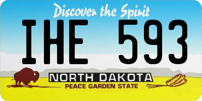 ND license plate IHE593
