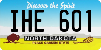 ND license plate IHE601