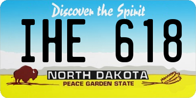 ND license plate IHE618