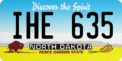 ND license plate IHE635