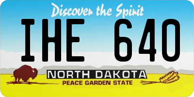 ND license plate IHE640