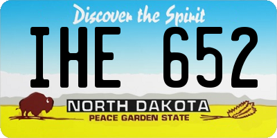 ND license plate IHE652