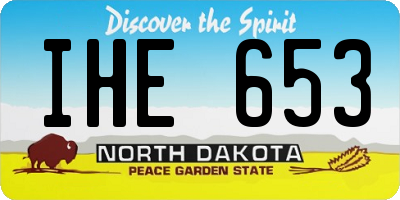 ND license plate IHE653